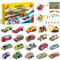 Adventskalender 2024 Kinder, Adventskalender Auto, Auto Adventskalender mit Diecast Cars Fahrzeuge Baustellen LKWs Alloy Spielzeug, 24 Tage Cars Adventskalender für Jungen Party Geschenke