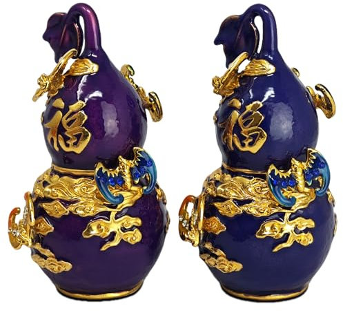 Juanxian W5586 Wu Lou-Statue mit fünf Segen, langlebig, Reichtum, Tugendhaftigkeit, Frieden, Heimbüro, Dekoration, 2 Stück