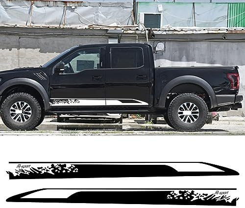 TtQfMMS Car Body Side Stickers,for Ford Ranger Raptor Pickup Isuzu Nissan Navara Toyota Hilux,Car Door Side Skirt Stripes Stickers Body Decor Exterior Accessories