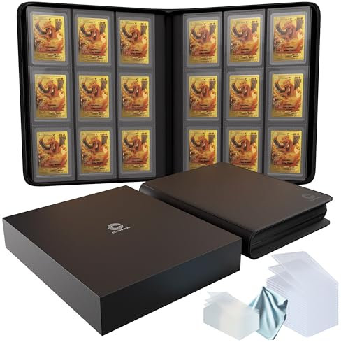 Clawsvios Toploader Binder for Trading Cards & Sports Cards | 252 Pockets, 25 Toploaders & Penny Sleeves | Anime TCG Binder - Pokemon, Yugi-Oh & More