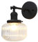 Phansthy Vintage Wandleuchte Modernes gestreiftem Klarglas Wandbeleuchtung Industrie Loft-Wandlampen Antik Deko Design Wandbeleuchten Küchenwandleuchte im Landhausstil(Schwarz Farbe)