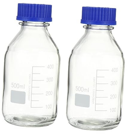 ULTECHNOVO 2pièces Bouteilles De Réactif De Avec Graduation Bouteilles De Stockage Transparentes Pour Expérimentations Scientifiques
