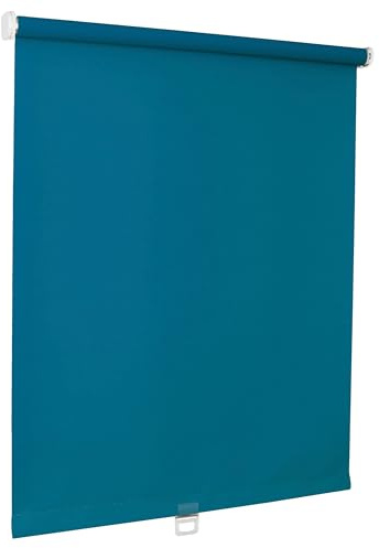 Print Cycero packaging Springrollo - Mittelzugrollo - 80 x 230 cm türkis - Lichtdurchlässig Mittelzugrollo, Zugrollo - Tageslicht Schnapprollo - Verdunkelungsrollo - Standard Stoff Rollo