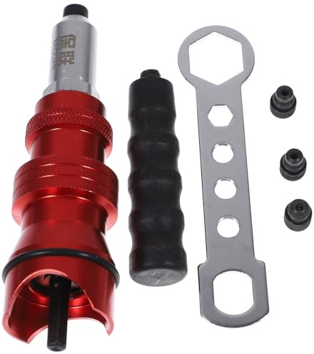 Amosfun Adaptador para Remachadora Inalámbrica de Aleación de Aluminio Cabezal para Taladro Eléctrico Remaches Instalación Rápida y Uso Ergonómico para Bricolaje y Profesionales