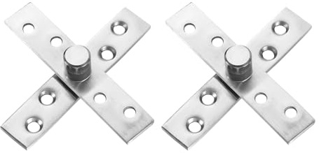 QUARKZMAN 2Pcs Pivots Rotatifs 360 Degrés 95 x 18.5mm Argent | Charnière Cachée Pour Portes Battantes De Cuisine Maison, Axe Central En Acier Inoxydable