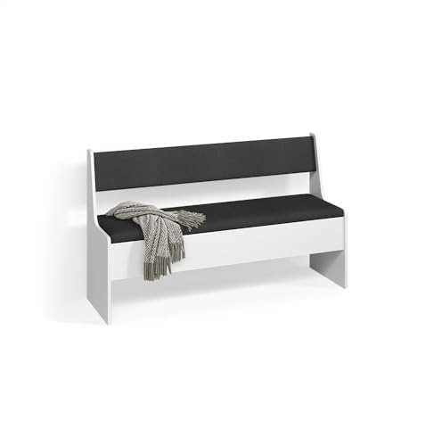 Livinity Esszimmer-Bank Tiberio, Weiß, 41.5 x 136.6 cm