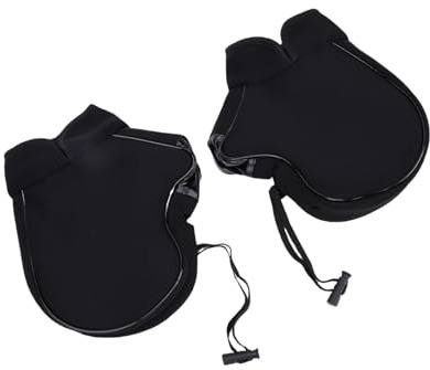 Cocoarm de Guidon de Moto, Manchon Chauffant d'hiver Imperméable pour Motoneige ATV-2 Pièces, Protège-Mains épais Doublés de Polaire