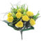 A1-Homes 38cm Artificial Silk Rose & Grass Bush with Gyp & Foliage - 12 flower heads- (2 Bunches, Yellow)