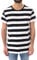 Urban Classics Men's Block Stripe Tee T Shirt, Multi-coloured (Black/White 00050), M UK