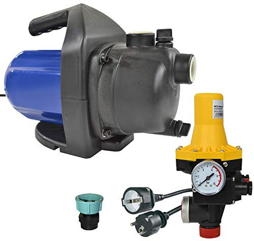 KREISELPUMPE JETPUMPE HAUSWASSERWERK HAUSWASSERAUTOMAT INNO-TEC 1200-1 mit Durchflusswächter AQUA-3 -Automatic-Controller verkabelt, Pumpe als Gartenpumpe od. Brauchwasserversorgung