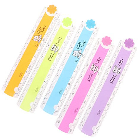 Cuigu 30 cm Koreanischer Lineal aus Kunststoff, transparent, für Schule, Schreibwaren, Studenten, Kinder, Geschenke