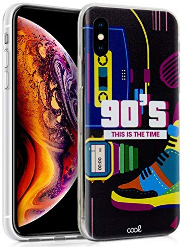 Cool Case for iPhone XS MAX Drawings Silicone Retro multicoloured