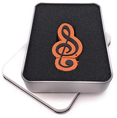 Onwomania Note Musique de Clef Clé USB dans Une boîte Cadeau 32 Go USB 2.0