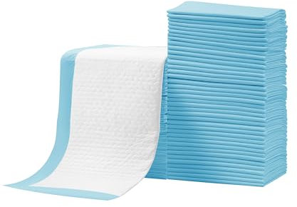 Baby Einweg-Wickelunterlage, 100 Stück, weiche, wasserdichte Matte, tragbare Wickelkommode & Matte, auslaufsicher, atmungsaktive Unterlagen, Matratze, Spielunterlage, Bettlakenschutz (33 cm 45,7 cm)