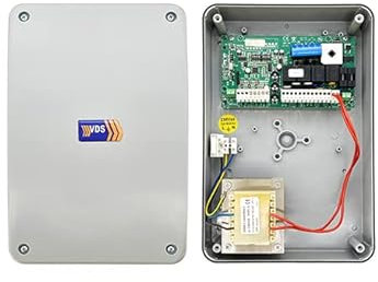 Cuadro de control M2 230V ELB + caja + Rx para motores de puertas abatibles o batientes de 1 o 2 hojas, fácil programación.