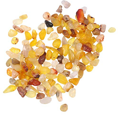 Cabilock 200g Gelbe Irreguläre Kieselsteine Für Blumenpotte Und Aquarien Dekorative Natursteine Für Kreative Gestaltung Und Gartenverschönerung