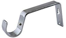 Your Home Online 28mm & 19mm Heavy Duty Metal Curtain Pole Rod Wall Bracket Holder 8 Colours (Polished Chrome, 28 Quantity 3)