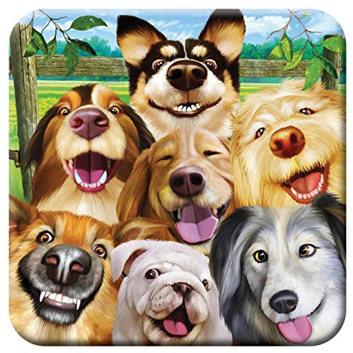 3D LiveLife Cork Coaster - Canine Selfie from Deluxebase. Lenticular 3D Cork Dog Coaster. Non-slip drinks mat with original artwork licensed from renowned artist, Michael Searle