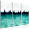 decomonkey Bilder Abstrakt 90x60 cm 3 Teilig Wandbild Groß Leinwandbild XXL Deko Wohnzimmer Schlafzimmer Büro Wanddeko Leinwand Pictures For Wall Poster Wall Painting Landschaft Türkis Wald