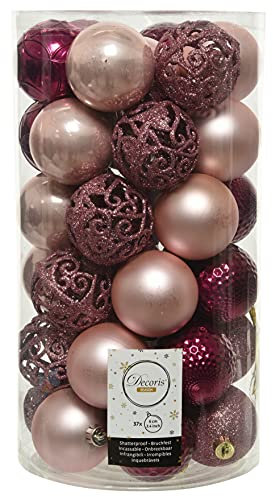 CHICCIE Weihnachtskugeln Rosa Pink Lila - Christbaumkugeln Weihnachtskugeln