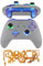 eXtremeRate DTF2.0 LED Licht Kit für Xbox One S/X Controller, RGB LED Kabel & Tasten Set, DIY-Ersatz D-Pad/ABXY/Menü/View Button/Sticks, Leucht Zubehör für Xbox One S/X Modell 1708-Lila Blau