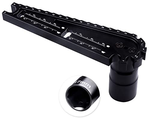 CrazyHobby RC 17mm Hub Wrench RC Ride Height Gauge 16-32mm Chassis Height Adjustment Ruler Turnbuckle Wrench Multitool Multi- Tool for RC Car