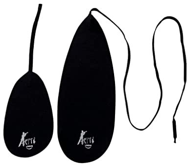 ARTIE LONDON Pull-Through Cleaning Cloth 2Piece Set, Black Microfibre for Bb A & Eb Clarinets, Mouthpieces with Pouch