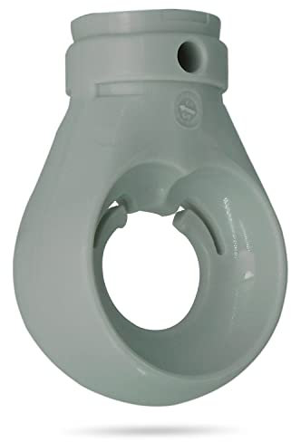 markiso® Markisenkurbel Kugelöse Grau RAL7035 – Ersatz-Öse für Markisengetriebe [Made in Germany] – 10 mm Innensechskant – Robuste Kunststofföse für Kugelhaken & Kugelkopf