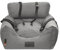 Luxuriös Hunde Auto Sitz | Autositz für Hunde, Rückbank, Vordersitz | Universal Waschbar Hundeautositz für Hunde und Katzen | Farbe: Grau | Polyester, Leinenimitat | Große: 50 x 50 cm