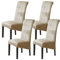 Jaotto Stuhlhussen 4er Set Stretch, XL Stuhlhussen Abwaschbar Waschbarer Elastische, Stretch Stuhlschoner Große Stuhlbezüge für Esszimmer Büro Esszimmer Hotel Bankett(Samt#Grauer Champagner,Set of 4)