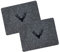 heimtexland ® Tischdeko Filz Tischset abwaschbar Untersetzer Landhaus Tischdekoration Platzset 35x45 Typ847 Anthrazit - Geweih Tischset 2er Pack