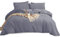 Imperial Rooms Super King Duvet Set Brushed Microfiber 3 Piece Plain Grey Bedding Sets with Pillow Cases Ultra Soft Duvet Cover with Button Closure (260 x 220 Cm)