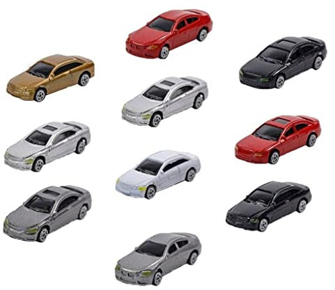 zalati Giocattoli del veicolo della scala dell'automobile 10pcs 1:87 per la costruzione di tavole sabbiose che fanno scene - colori casuali