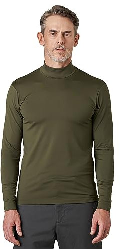 LAPASA Camiseta Interior Térmica Manga Larga Hombres Mock Neck Invierno M102 (Ligero) M Ligero: Verde Oliva