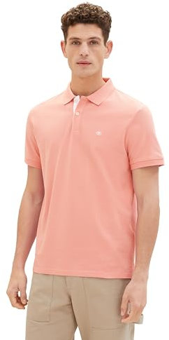 TOM TAILOR Herren 1031006 Basic Piqué Poloshirt, 12642 - Hazy Coral Rose, 3XL