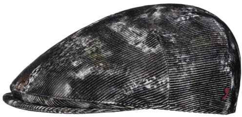 Alfonso D’Este Osceola Fine Cord Flatcap Schirmmütze Schiebermütze Cordcap Herren - Made in Italy mit Schirm, Futter Winter Herbst-Winter - S (54-55 cm) anthrazit