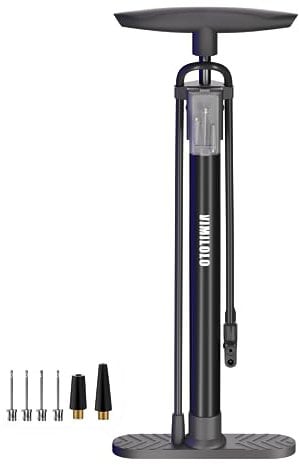 VIMILOLO Fahrradpumpe, Luftpumpe, Inflator für Presta- und Schrader-Ventil, Reifenball, tragbare Pumpen, 160 PSI