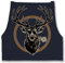 Shirtracer Schürze - Grillschürze - Herren 1 - Cooler Hirsch Hirschgeweih Jäger - 85x69 - Navy Blau - männergeschenke grillen hirsche kochschürze geschenk für meinen mann grill geschenke trachten