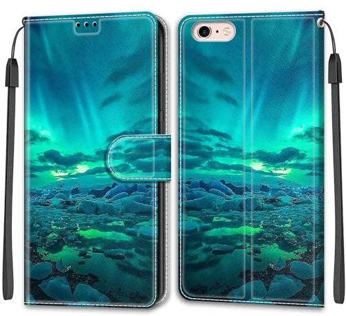 KENHONER Premium PU Leather Flip Wallet Case for iPhone 6 Plus/iPhone 6s Plus