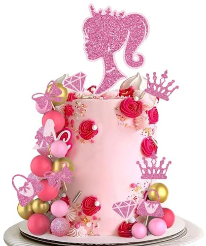 31 Pièces Décoration Cupcake Princesse Fille, Cake Topper Princesse, Décoration de Gâteau Princesse, Gateau Barbie Cake Topper, Decoration Anniversaire Princesse pour Fille Enfant Fête