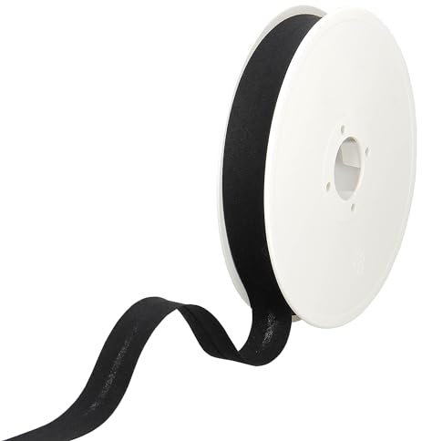Les Petits Rubans Schrägband – 30 mm breit, gefaltet 15 mm, 25 m Rolle, 50% Baumwolle, 50% Polyester, Bordüre zum Nähen, Banner, Polster, Möbel, Paspeln, Kleidung, Decken