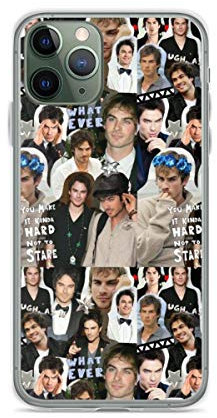 Phone Case Damon Salvatore Collage Compatible with iPhone 11 12 13 14 15 Pro Max Mini XR SE 2022 7 8 X Xs 6S Plus For Samsung S21 S22 S23 Ultra A12 A51 A71 5G Transparent