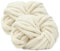 Hengrongshen Dicke Wolle 2 Stück 500g, Chunky Yarn für Armstricken, Häkeln von Decken, XXL Riesen Wolle zum Weben von Schals, Mützen, Haustier Nest - Beige