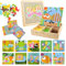 Yuragim Mosaik Steckspiel Spiele ab 2 3 4 5 Jahre, Holz Steckspiel Montessori Spielzeug mit 240 Steckperlen 10 Karten Kreatives Pädagogisches Lernspielzeug Geschenk für Kinder Mädchen Jungen
