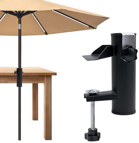 Cisolen Support de parasol pour balustrade de balcon, balustrade, balcon, balustrade, support de parasol, pince de table, pour parasols de jardin, événements en plein air, camping