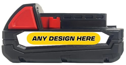 Custom Battery Sticker made for Milwaukee 18V 3ah M18 HB3 Lithium-Ion Battery - Personalized Decal made for the Milwaukee 18v 3Ah Power Tool Battery