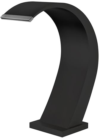 Mice Cascade de piscine/robinetterie extérieure/douche cascade pour circuit SPA/design incurvé tendance pour intérieur et extérieur en acier inoxydable S316 Noir mat