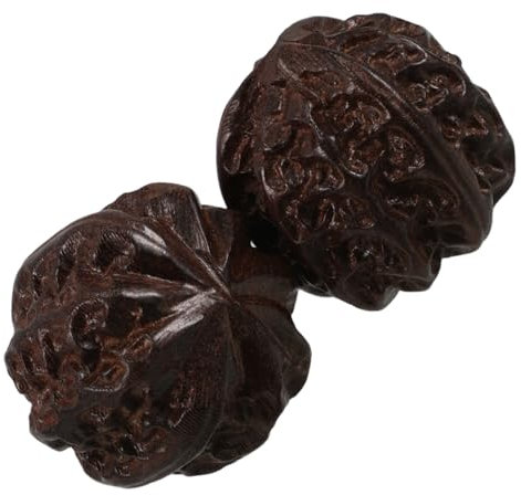 ERINGOGO 2stücke Walnuss Fitness Handbälle Zur Handmassage Und Kräftigung Handmuskelentspannung Und Bewegungsspiel Für Senioren Handtrainingsbälle Für Arthritis Und Handgymnastik