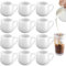 Gobesty 12 PCS Small Milk Jug, 50 ML White Ceramic Mini Milk Jug with Handle, Small Gravy Jug, Reusable Milk Frothing Jugs, Porcelain Syrup Server for Coffee Gravy Creamer and Sauces