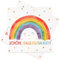 Deepton 40 Stück Servietten Regenbogen, Servietten Einschulung, Servietten Schön Dass Du Da Bist, Regenbogen Deko Kindergeburtstag Deko, für Taufe, Kinder Geburtstag, Babyparty, 33 x 33 cm